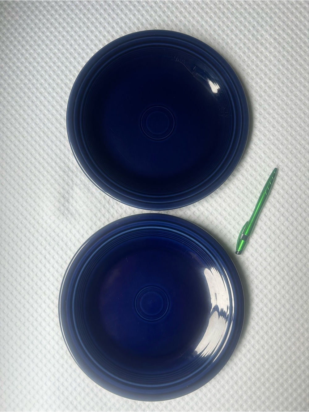 Set of Two Colbalt Fiesta Ware Dinner Plates
